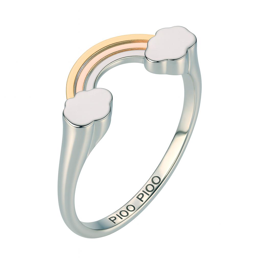 טבעת Rainbow - זהב לבן